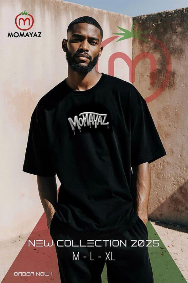 black t-shirt with a random logo a (Copy) (Copy) - Image 2