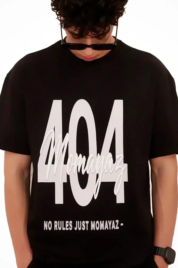 Black Regular Fit T-Shirt –  404